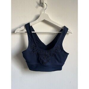Free People Movement Navy Sports Bra Size Medium Winter Eyelets